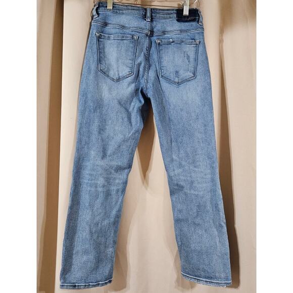 Women's Straight Leg Jeans - Blue - Picture 2 of 9